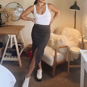 Level99 Faux Suede Pencil Skirt